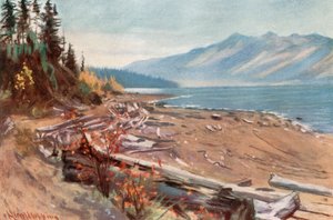 Vue depuis la rive du lac Kootenay - Harold Copping